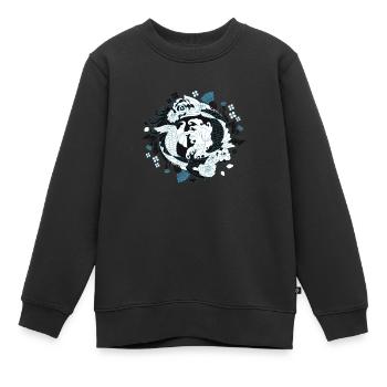 Japanische Kunst - Gürteltier - Kinder Premium Organic Sweatshirt - Schwarz - Vorne - AI Model Kid Female (0cm)