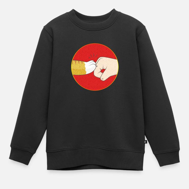 Cat - Kinder Premium Organic Sweatshirt - Schwarz
