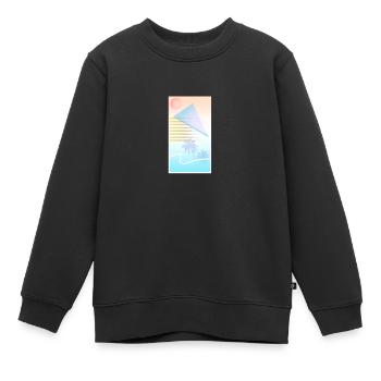 Sources pastel - Sweat Premium enfant bio - noir - Devant - AI Model Kid Female (0cm)