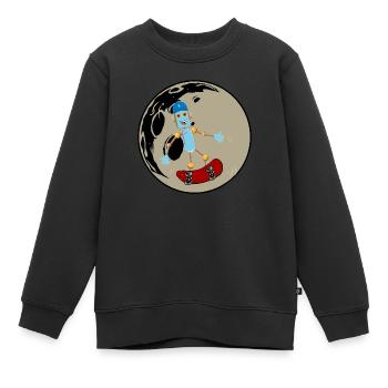Skater Boy T-Shirt Geschenk - Kinder Premium Organic Sweatshirt - Schwarz - Vorne - AI Model Kid Female (0cm)