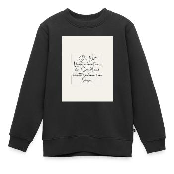 Der Vegetarier - Kinder Premium Organic Sweatshirt - Schwarz - Vorne - AI Model Kid Female (0cm)