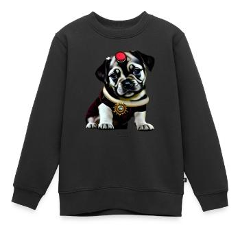 Steampunk - Dog - Kinder Premium Organic Sweatshirt - Schwarz - Vorne - AI Model Kid Female (0cm)
