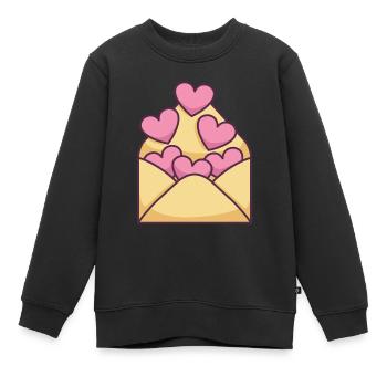 Service de livraison - Sweat Premium enfant bio - noir - Devant - AI Model Kid Female (0cm)