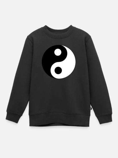YIN YANG - Sweat Premium enfant bio - noir