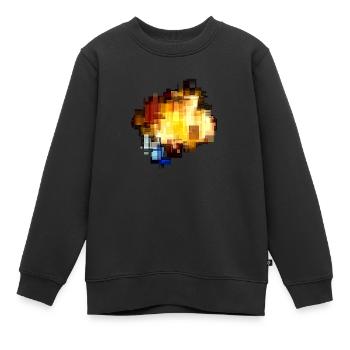 Block - Kids Premium Organic Sweatshirt - black - Front - AI Model Kid Female (0cm)
