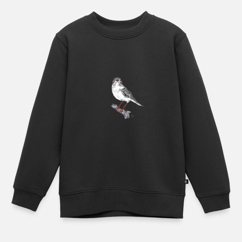 Vogel, Lerche - Kinder Premium Organic Sweatshirt - Schwarz