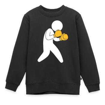 Ein Boxer Ausübung Im Ring - Kinder Premium Organic Sweatshirt - Schwarz - Vorne - AI Model Kid Female (0cm)