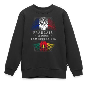 Racines Camerounaises - Sweat Premium enfant bio - noir - Devant - AI Model Kid Female (0cm)