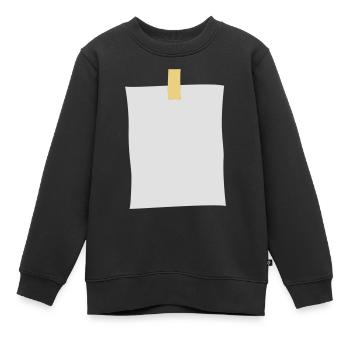 post_it_note - Kinder Premium Organic Sweatshirt - Schwarz - Vorne - AI Model Kid Female (0cm)