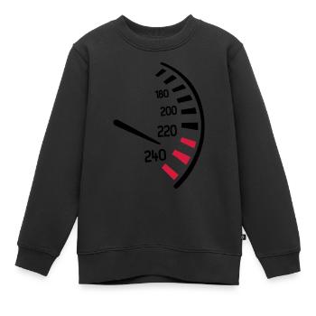 Compteur vitesse - Sweat Premium enfant bio - noir - Devant - AI Model Kid Female (0cm)