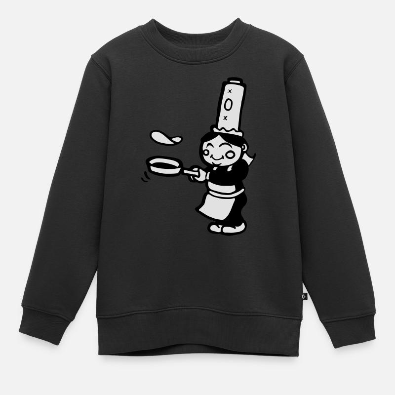 bigoudene bretonne crèpe de bretagne - Sweat Premium enfant bio - noir