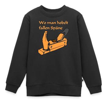 hobel werkzeug - Kinder Premium Organic Sweatshirt - Schwarz - Vorne - AI Model Kid Female (0cm)