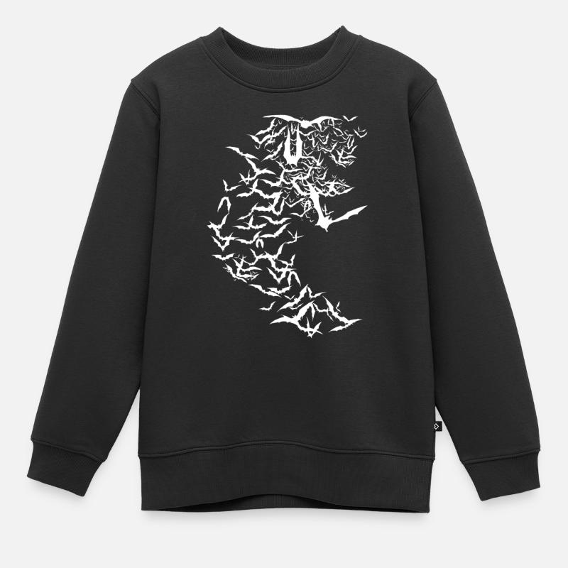 Fledermäuse - Kinder Premium Organic Sweatshirt - Schwarz