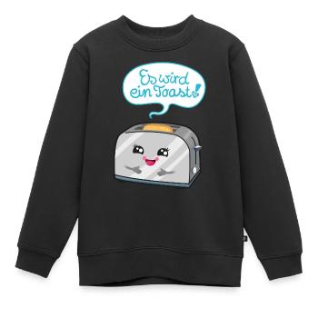 Es wird ein Toast! - Kinder Premium Organic Sweatshirt - Schwarz - Vorne - AI Model Kid Female (0cm)