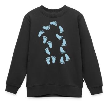 Babyfüsse, Baby Fußabdruck - Kinder Premium Organic Sweatshirt - Schwarz - Vorne - AI Model Kid Female (0cm)