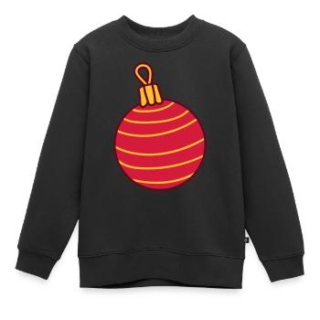 Schoene Christbaumkugel Design - Kinder Premium Organic Sweatshirt - Schwarz - Vorne - AI Model Kid Female (0cm)