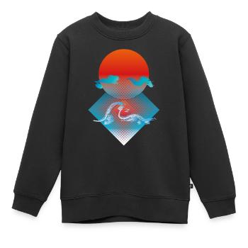 Sonnenuntergang - Kinder Premium Organic Sweatshirt - Schwarz - Vorne - AI Model Kid Female (0cm)