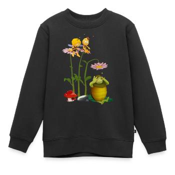 Biene Maja Kurt Ist Müde - Kinder Premium Organic Sweatshirt - Schwarz - Vorne - AI Model Kid Female (0cm)