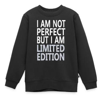 Ich bin einzigartig - Kinder Premium Organic Sweatshirt - Schwarz - Vorne - AI Model Kid Female (0cm)