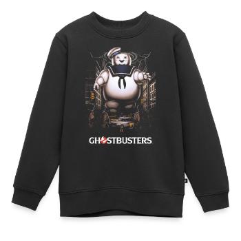 Ghostbusters Marshmallow-Mann - Kinder Premium Organic Sweatshirt - Schwarz - Vorne - AI Model Kid Female (0cm)