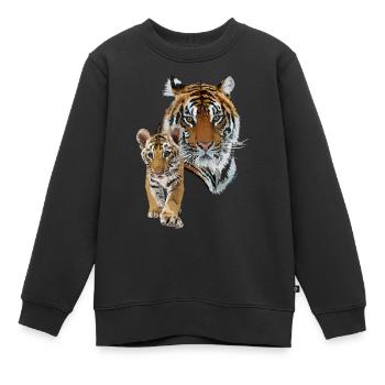 tigre du Bengale - Sweat Premium enfant bio - noir - Devant - AI Model Kid Female (0cm)