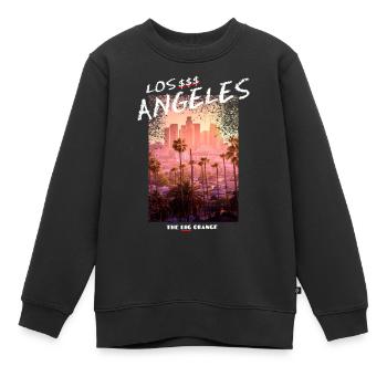Los Angeles - Kinder Premium Organic Sweatshirt - Schwarz - Vorne - AI Model Kid Female (0cm)