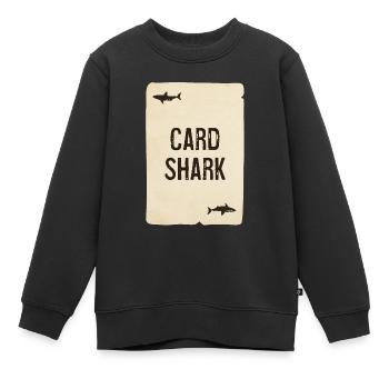 Card Shark - Carte à jouer - Sweat Premium enfant bio - noir - Devant - AI Model Kid Female (0cm)