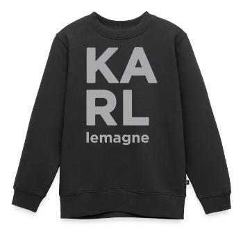 Karl lemagne - Kids Premium Organic Sweatshirt - black - Front - AI Model Kid Female (0cm)