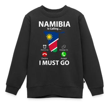 Namibia - Kinder Premium Organic Sweatshirt - Schwarz - Vorne - AI Model Kid Female (0cm)