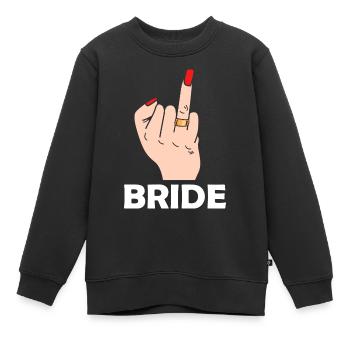 Mariage mariage majeur mariage - Sweat Premium enfant bio - noir - Devant - AI Model Kid Female (0cm)