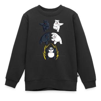 Ultimate Fusion - Sweat Premium enfant bio - noir - Devant - AI Model Kid Female (0cm)