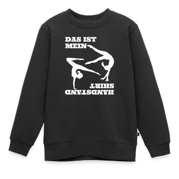 Gymnastik Bodenturnen Handstand Sportlehrer Turner - Kinder Premium Organic Sweatshirt - Schwarz - Vorne - AI Model Kid Female (0cm)
