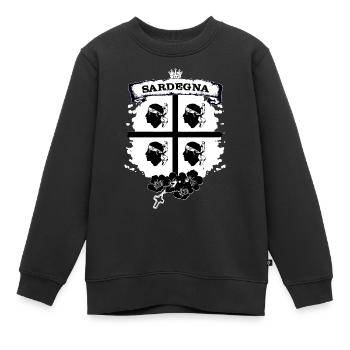 Sardinien - Kinder Premium Organic Sweatshirt - Schwarz - Vorne - AI Model Kid Female (0cm)