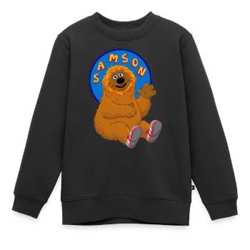 Rue Sésame Samson - Sweat Premium enfant bio - noir - Devant - AI Model Kid Female (0cm)