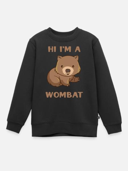 Je suis Un Wombat - Sweat Premium enfant bio - noir