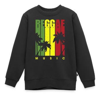 Retro Reggae - Sweat Premium enfant bio - noir - Devant - AI Model Kid Female (0cm)