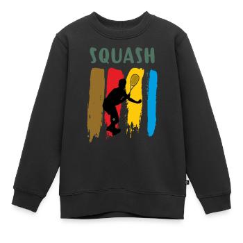 squash - Kids Premium Organic Sweatshirt - black - Front - AI Model Kid Female (0cm)