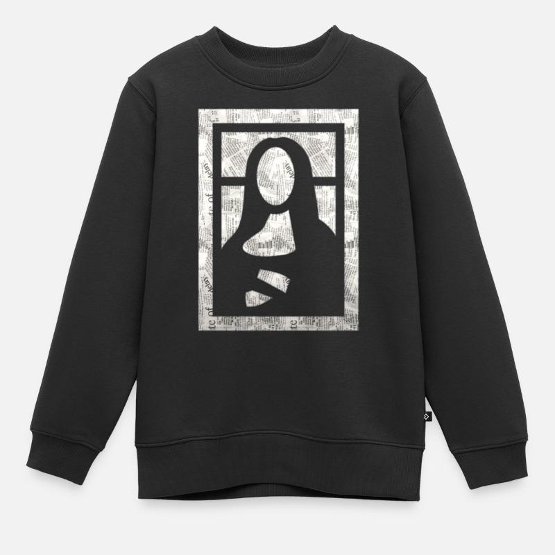 jeu de mona lisa - Sweat Premium enfant bio - noir