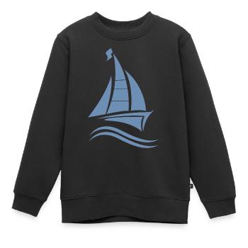 Segeln Segelboot Segelschein - Kinder Premium Organic Sweatshirt - Schwarz - Vorne - AI Model Kid Female (0cm)