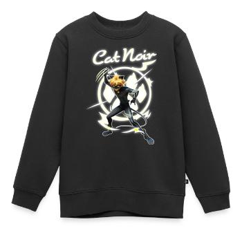 Miraculous Cat Noir Adrien Superheld - Kinder Premium Organic Sweatshirt - Schwarz - Vorne - AI Model Kid Female (0cm)