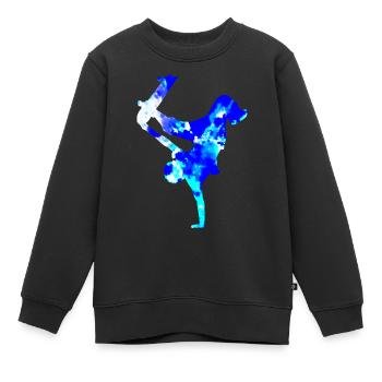Skateboard Skateboarden Skater Skateboarder Herren - Kinder Premium Organic Sweatshirt - Schwarz - Vorne - AI Model Kid Female (0cm)