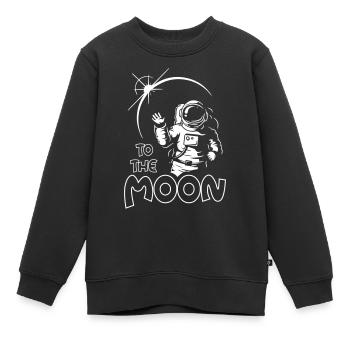 To The Moon - Kinder Premium Organic Sweatshirt - Schwarz - Vorne - AI Model Kid Female (0cm)
