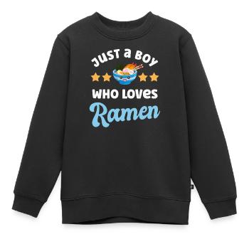 Ramen Nudeln - Kinder Premium Organic Sweatshirt - Schwarz - Vorne - AI Model Kid Female (0cm)