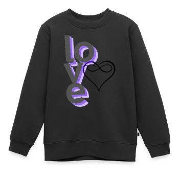 Liebe für die Ewigkeit - Kinder Premium Organic Sweatshirt - Schwarz - Vorne - AI Model Kid Female (0cm)