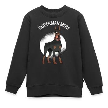 Doberman Maman Chien Chien Chien Propriétaire Chien Ami - Sweat Premium enfant bio - noir - Devant - AI Model Kid Female (0cm)