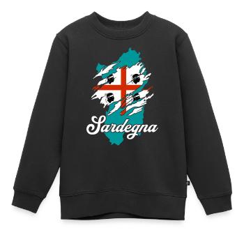 Sardinien Insel - Kinder Premium Organic Sweatshirt - Schwarz - Vorne - AI Model Kid Female (0cm)