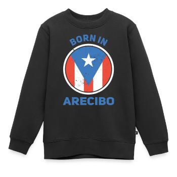 Porto Rico - Sweat Premium enfant bio - noir - Devant - AI Model Kid Female (0cm)