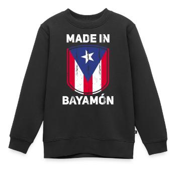 Porto Rico - Sweat Premium enfant bio - noir - Devant - AI Model Kid Female (0cm)