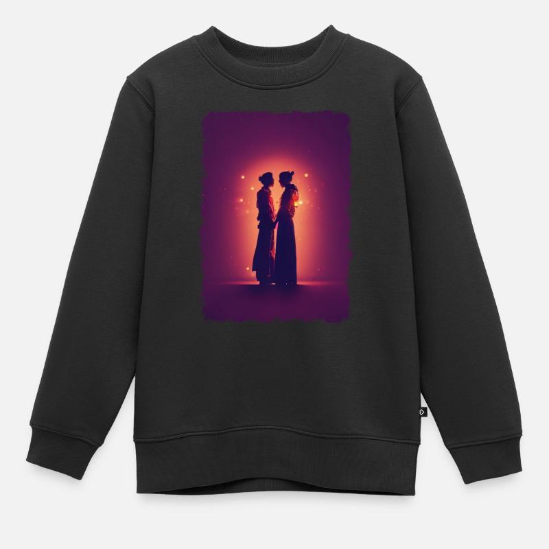 Amour - Sweat Premium enfant bio - noir
