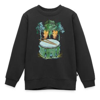 Trommel der Natur - Kinder Premium Organic Sweatshirt - Schwarz - Vorne - AI Model Kid Female (0cm)